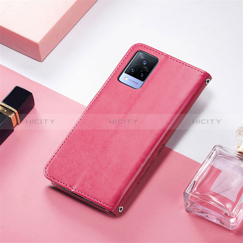 Funda de Cuero Cartera con Soporte Flores Carcasa para Vivo V21 5G