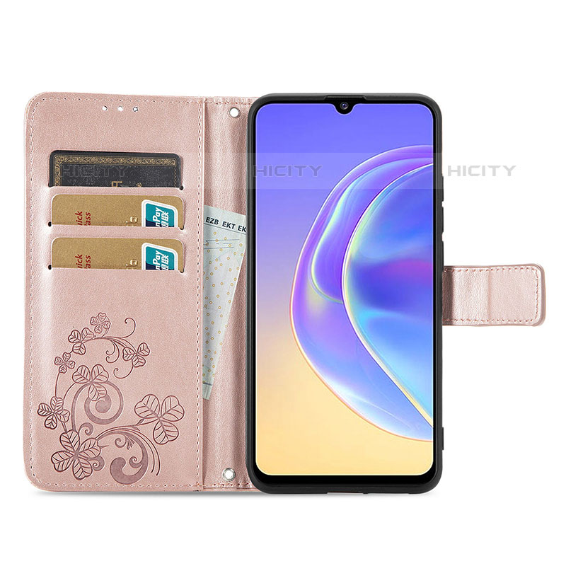 Funda de Cuero Cartera con Soporte Flores Carcasa para Vivo V21e 5G