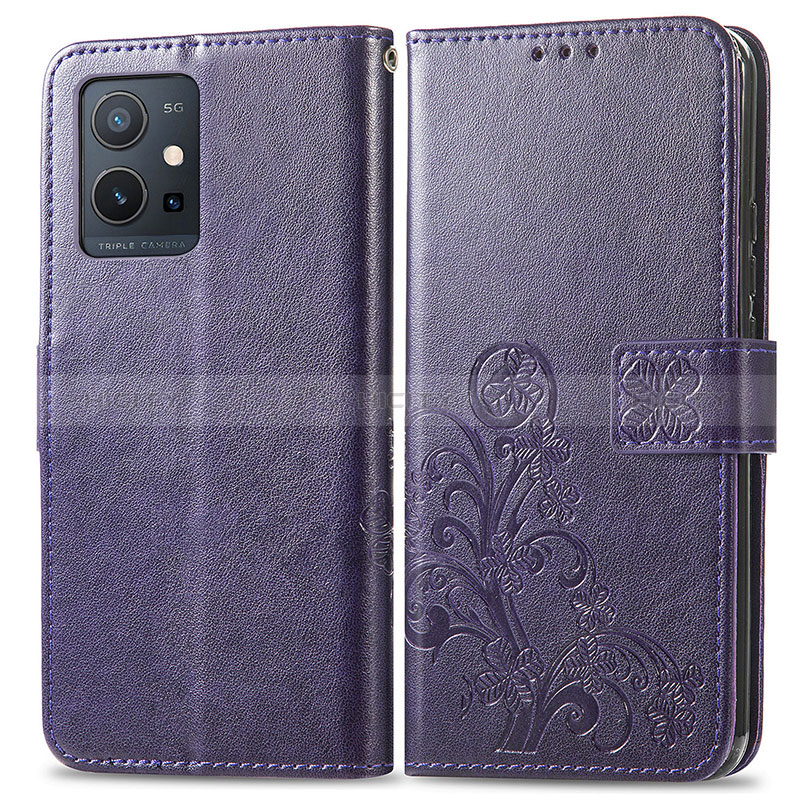 Funda de Cuero Cartera con Soporte Flores Carcasa para Vivo Y30 5G