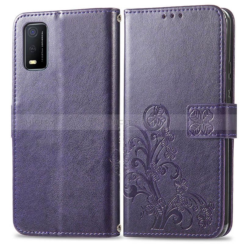 Funda de Cuero Cartera con Soporte Flores Carcasa para Vivo Y3s (2021)