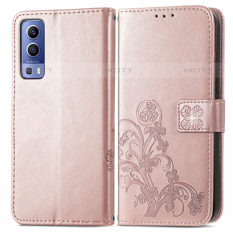 Funda de Cuero Cartera con Soporte Flores Carcasa para Vivo Y52 5G