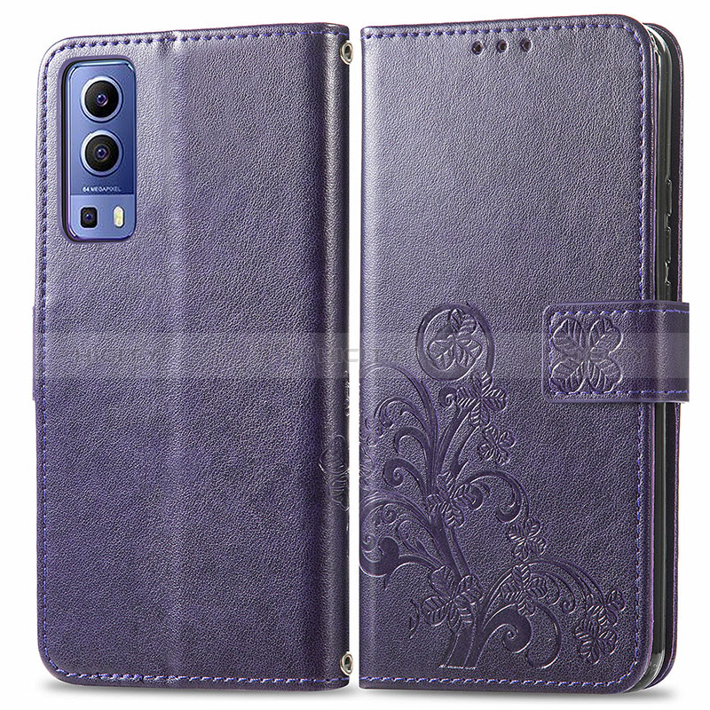 Funda de Cuero Cartera con Soporte Flores Carcasa para Vivo Y72 5G