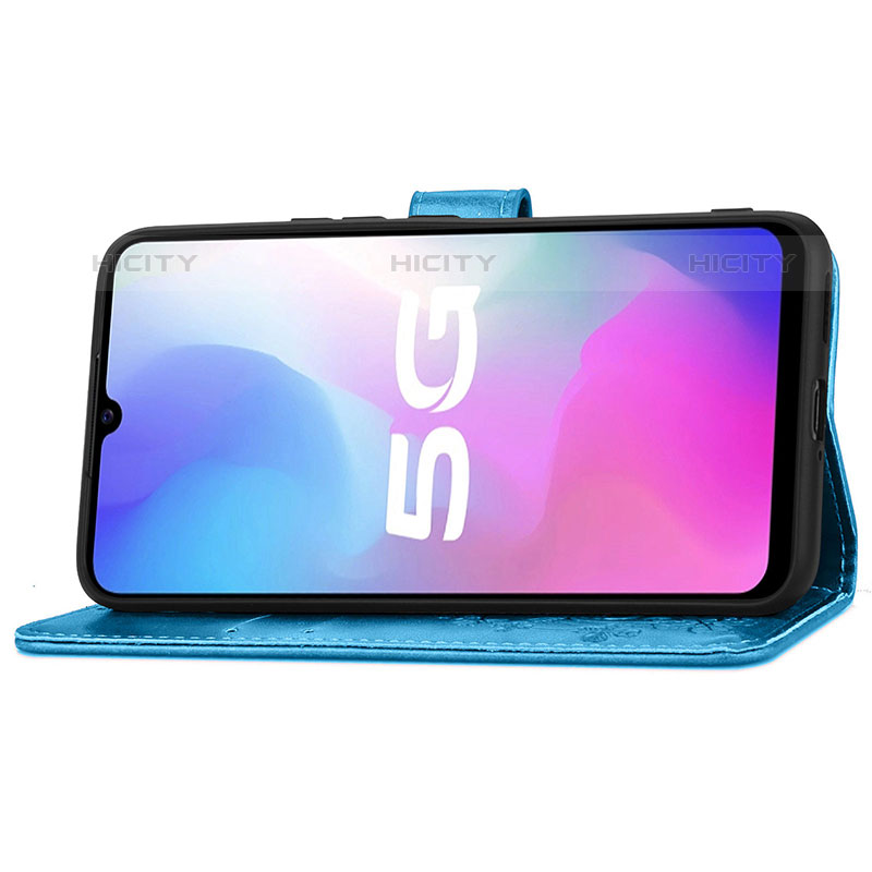 Funda de Cuero Cartera con Soporte Flores Carcasa para Vivo Y73s 5G