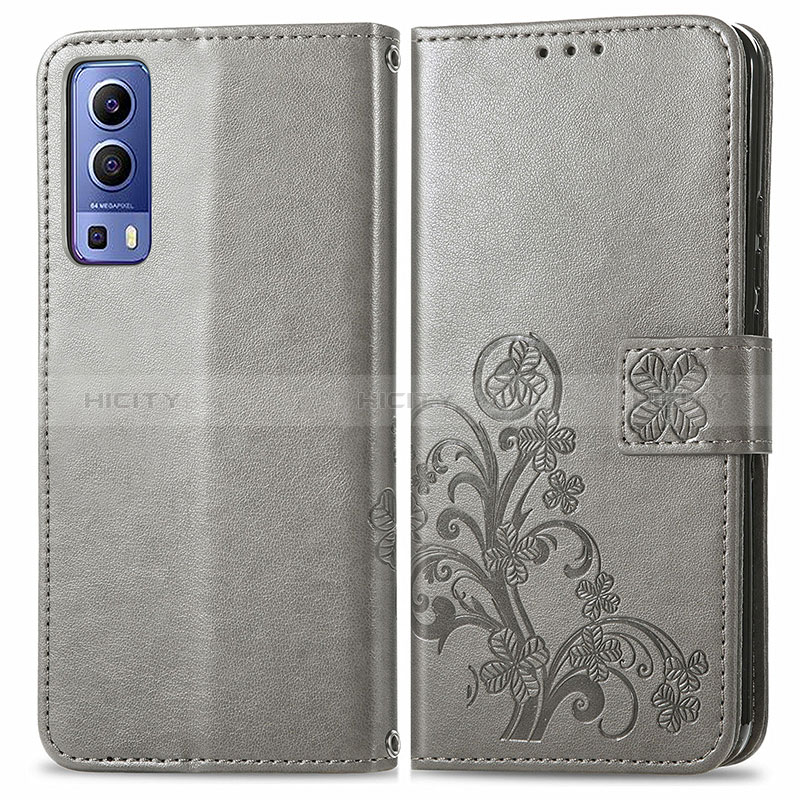 Funda de Cuero Cartera con Soporte Flores Carcasa para Vivo Y75s 5G