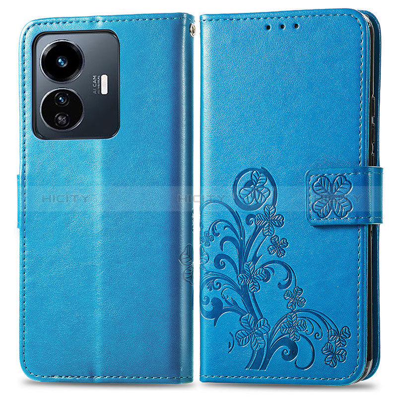 Funda de Cuero Cartera con Soporte Flores Carcasa para Vivo Y77e 5G