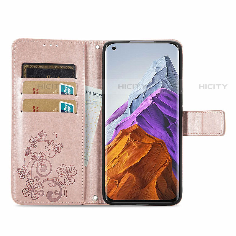 Funda de Cuero Cartera con Soporte Flores Carcasa para Xiaomi Mi 11 Pro 5G