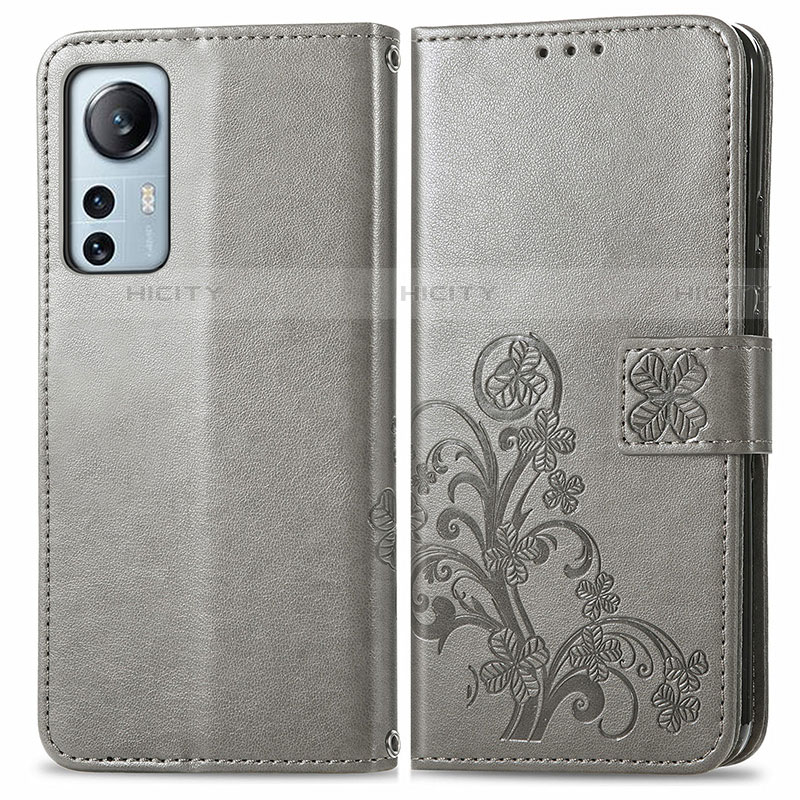 Funda de Cuero Cartera con Soporte Flores Carcasa para Xiaomi Mi 12S Pro 5G