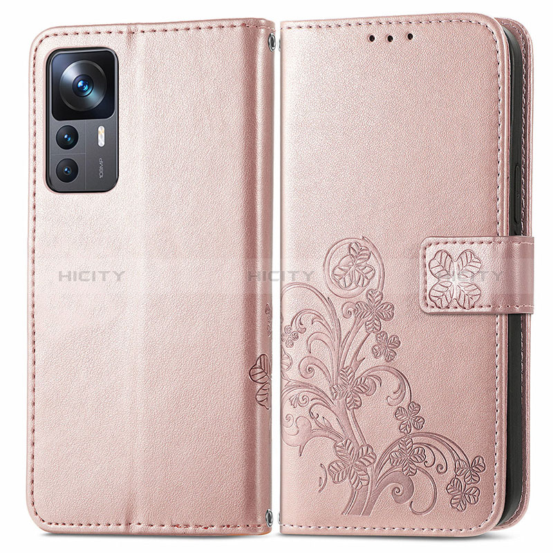 Funda de Cuero Cartera con Soporte Flores Carcasa para Xiaomi Mi 12T 5G