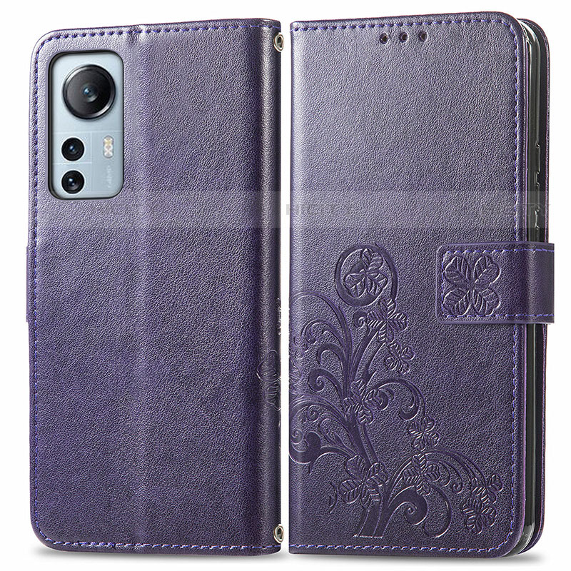 Funda de Cuero Cartera con Soporte Flores Carcasa para Xiaomi Mi 12X 5G