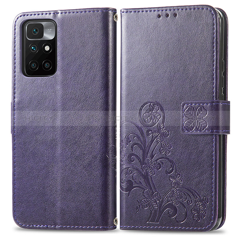 Funda de Cuero Cartera con Soporte Flores Carcasa para Xiaomi Redmi 10 (2022)