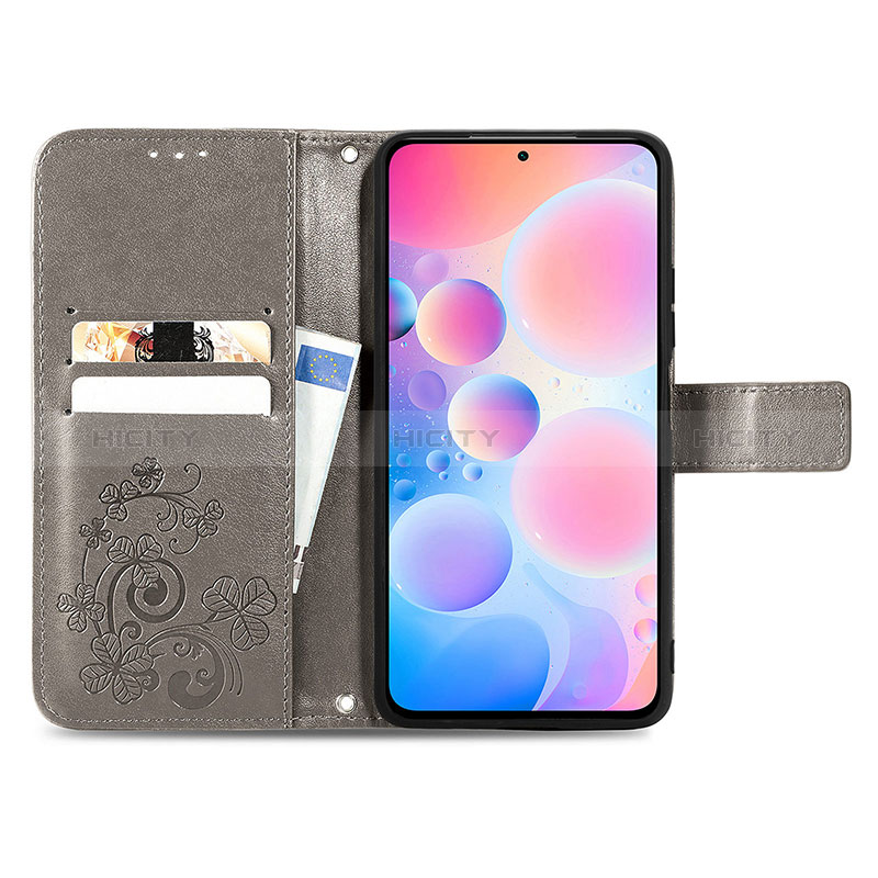 Funda de Cuero Cartera con Soporte Flores Carcasa para Xiaomi Redmi K40 5G