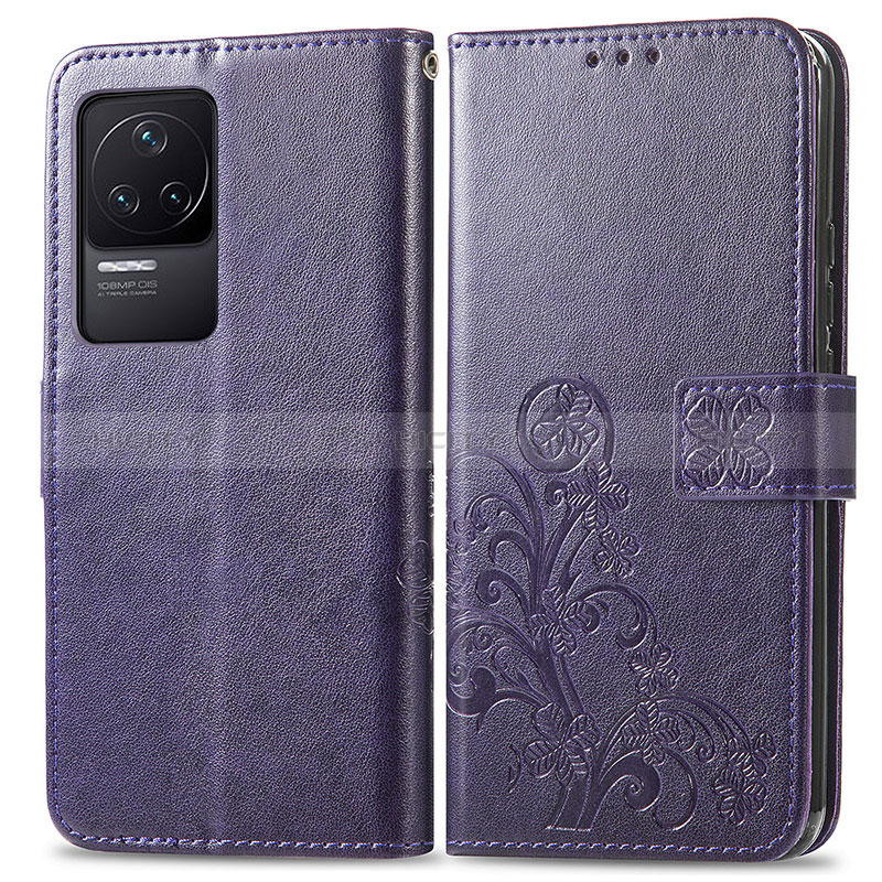 Funda de Cuero Cartera con Soporte Flores Carcasa para Xiaomi Redmi K50 Pro 5G