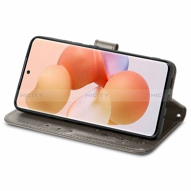 Funda de Cuero Cartera con Soporte Flores Carcasa para Xiaomi Redmi K50 Ultra 5G