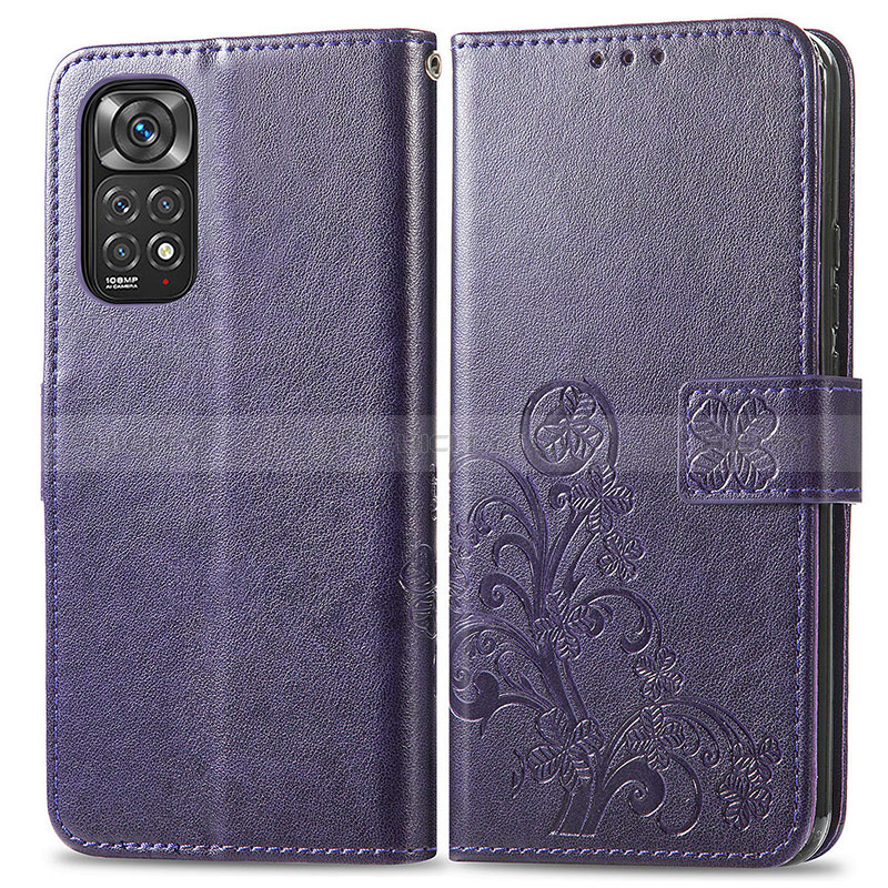 Funda de Cuero Cartera con Soporte Flores Carcasa para Xiaomi Redmi Note 12 Pro 4G