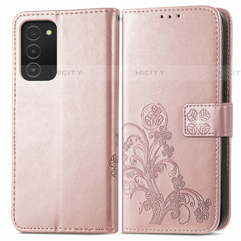 Funda de Cuero Cartera con Soporte Flores Carcasa S01D para Samsung Galaxy A03s