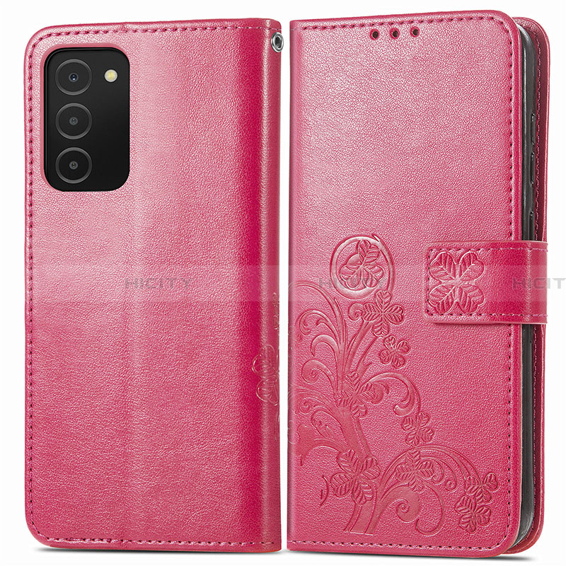 Funda de Cuero Cartera con Soporte Flores Carcasa S01D para Samsung Galaxy F02S SM-E025F