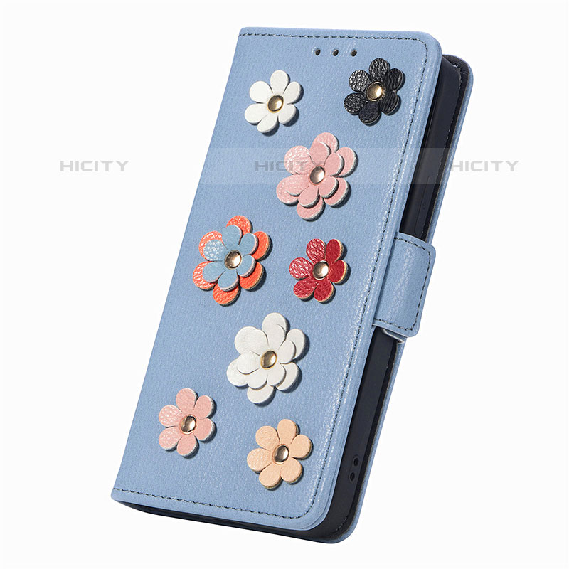 Funda de Cuero Cartera con Soporte Flores Carcasa S02D para Google Pixel 6a 5G