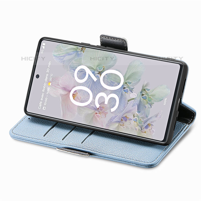 Funda de Cuero Cartera con Soporte Flores Carcasa S02D para Google Pixel 6a 5G