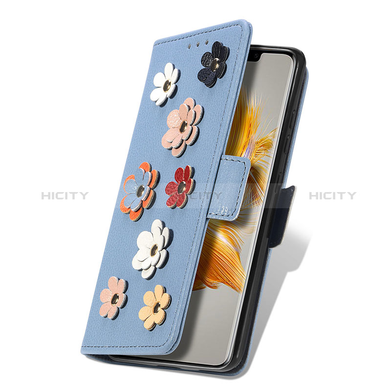 Funda de Cuero Cartera con Soporte Flores Carcasa S02D para Huawei Mate 50 Pro