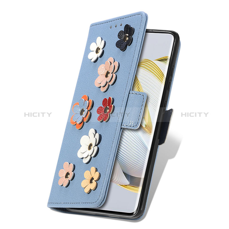 Funda de Cuero Cartera con Soporte Flores Carcasa S02D para Huawei Nova 10 Pro