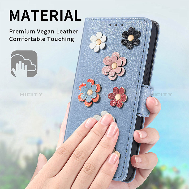 Funda de Cuero Cartera con Soporte Flores Carcasa S02D para OnePlus Ace Pro 5G