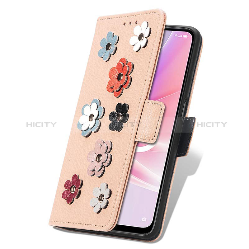 Funda de Cuero Cartera con Soporte Flores Carcasa S02D para Oppo K10 5G India