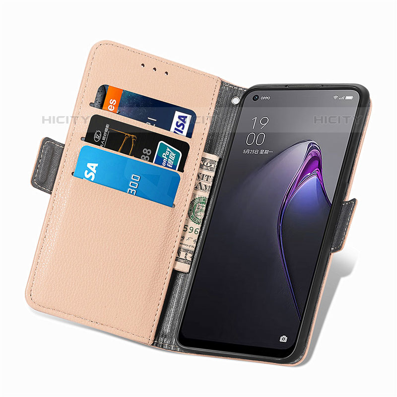 Funda de Cuero Cartera con Soporte Flores Carcasa S02D para Oppo Reno9 Pro 5G