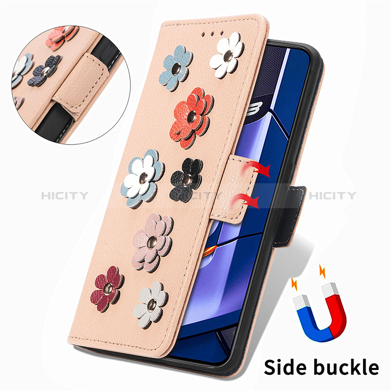 Funda de Cuero Cartera con Soporte Flores Carcasa S02D para Realme GT Neo3 5G