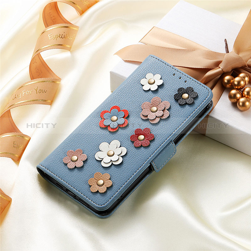 Funda de Cuero Cartera con Soporte Flores Carcasa S02D para Samsung Galaxy A04s