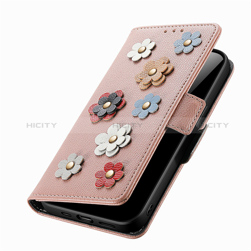 Funda de Cuero Cartera con Soporte Flores Carcasa S02D para Samsung Galaxy XCover 6 Pro 5G