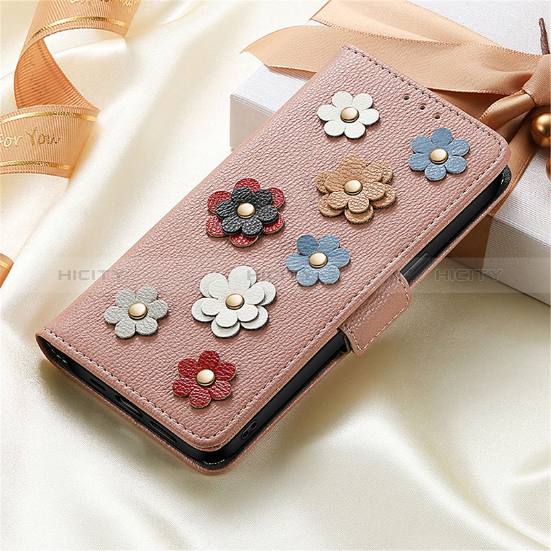 Funda de Cuero Cartera con Soporte Flores Carcasa S02D para Xiaomi Redmi K50 Gaming 5G