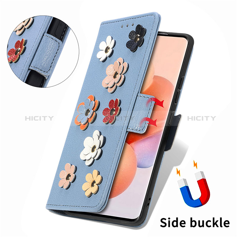 Funda de Cuero Cartera con Soporte Flores Carcasa S02D para Xiaomi Redmi K50 Ultra 5G