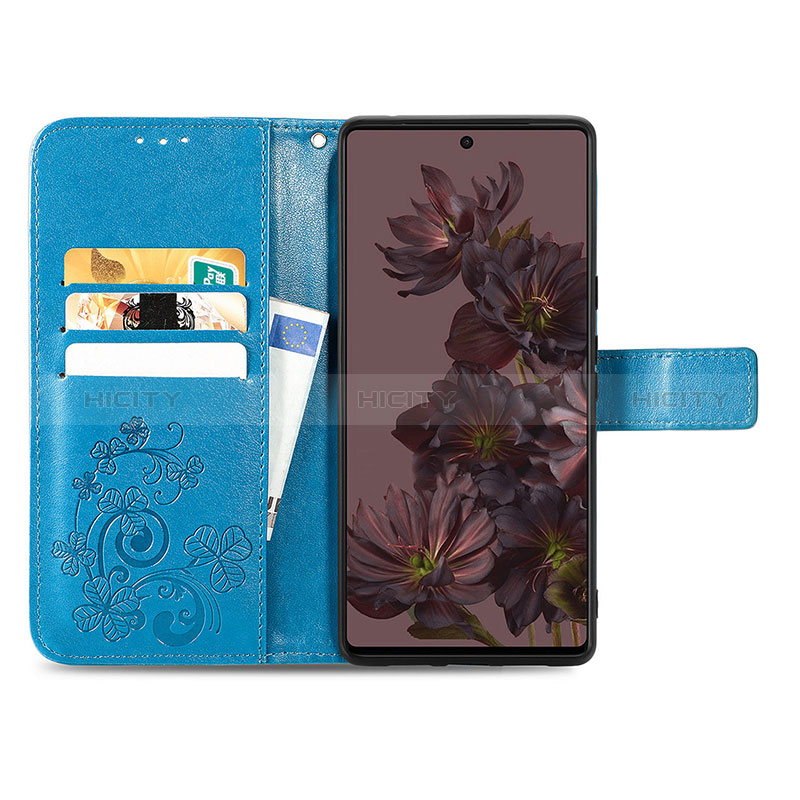 Funda de Cuero Cartera con Soporte Flores Carcasa S03D para Google Pixel 7 Pro 5G