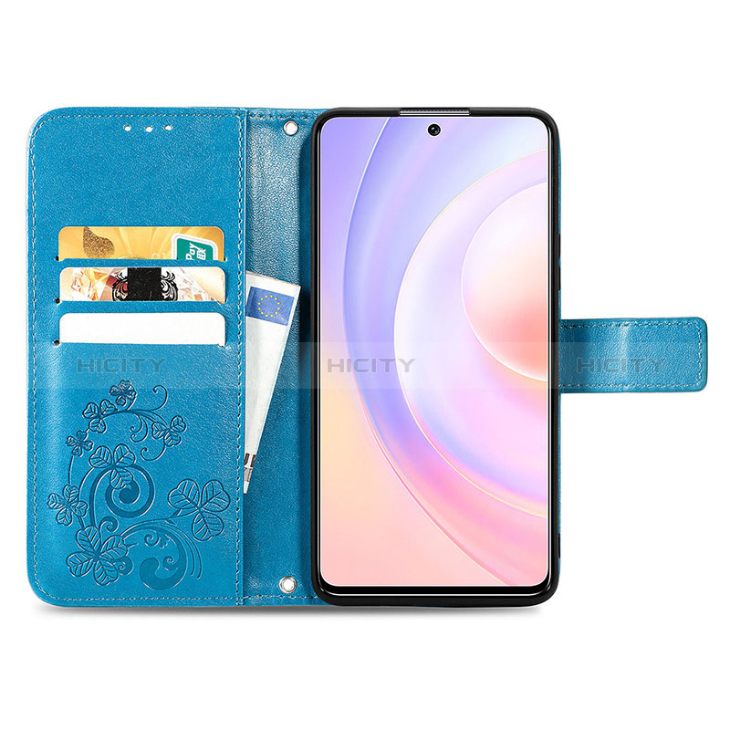 Funda de Cuero Cartera con Soporte Flores Carcasa S03D para Huawei Honor 50 SE 5G