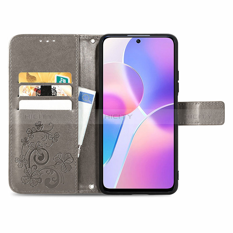 Funda de Cuero Cartera con Soporte Flores Carcasa S03D para Huawei Honor X30i