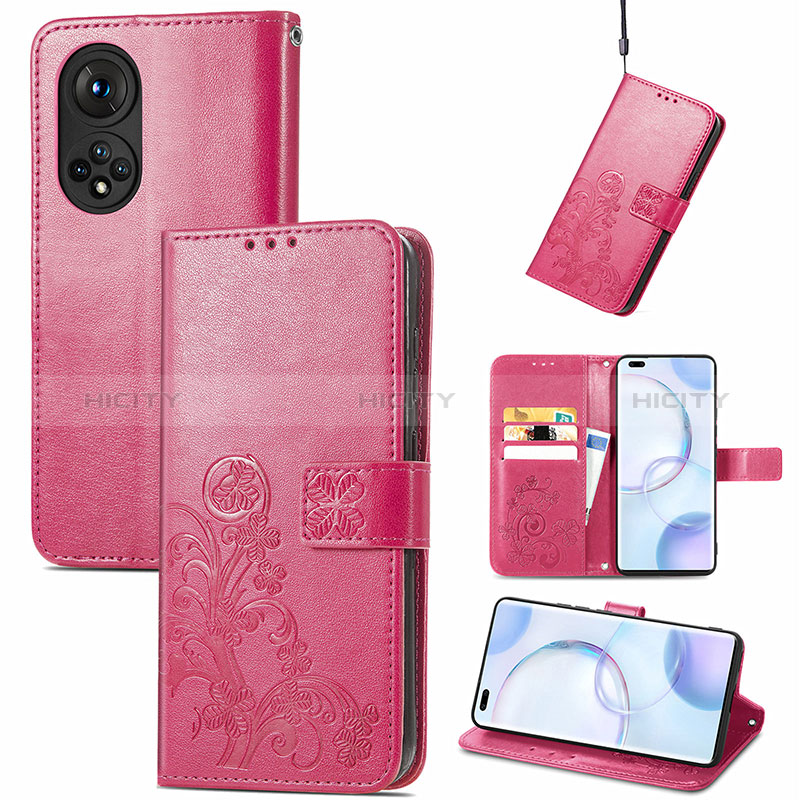 Funda de Cuero Cartera con Soporte Flores Carcasa S03D para Huawei Nova 9 Pro