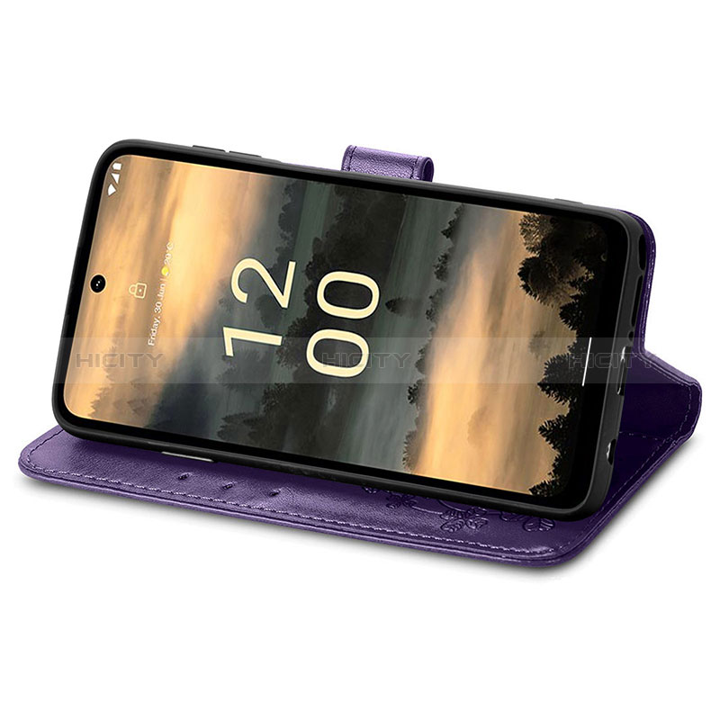 Funda de Cuero Cartera con Soporte Flores Carcasa S03D para Nokia XR21