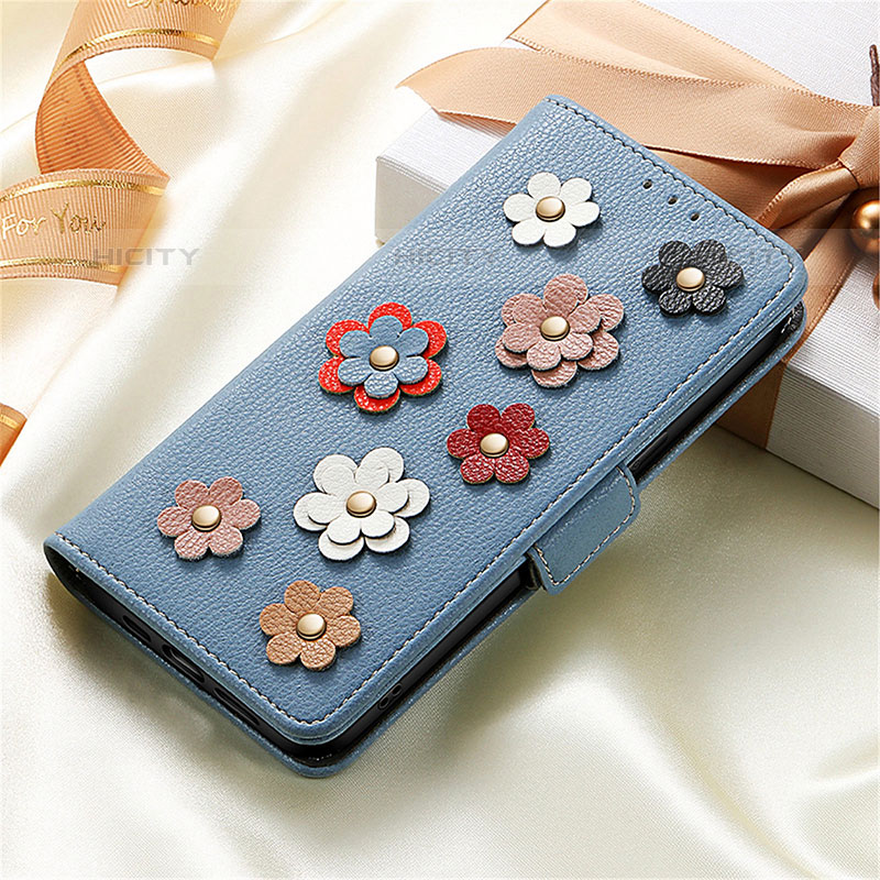 Funda de Cuero Cartera con Soporte Flores Carcasa S04D para Google Pixel 6a 5G