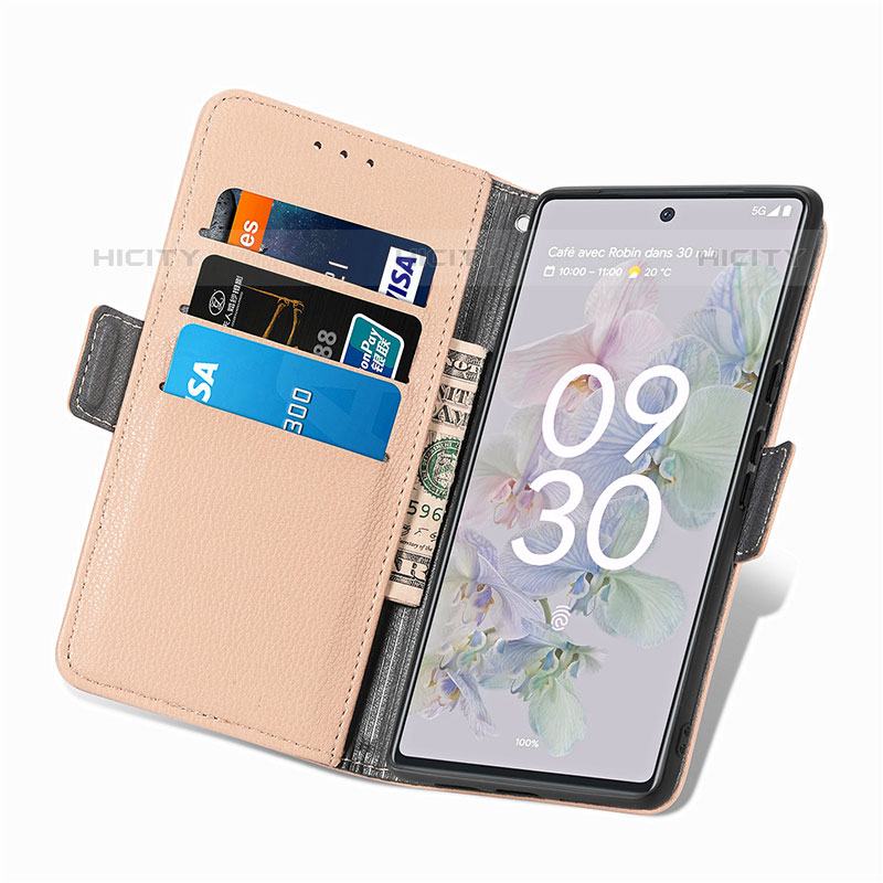 Funda de Cuero Cartera con Soporte Flores Carcasa S04D para Google Pixel 6a 5G