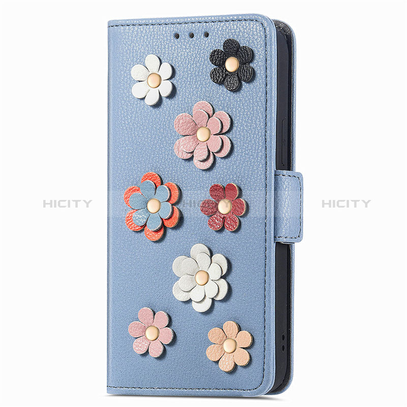 Funda de Cuero Cartera con Soporte Flores Carcasa S04D para Huawei Honor 70 Lite 5G