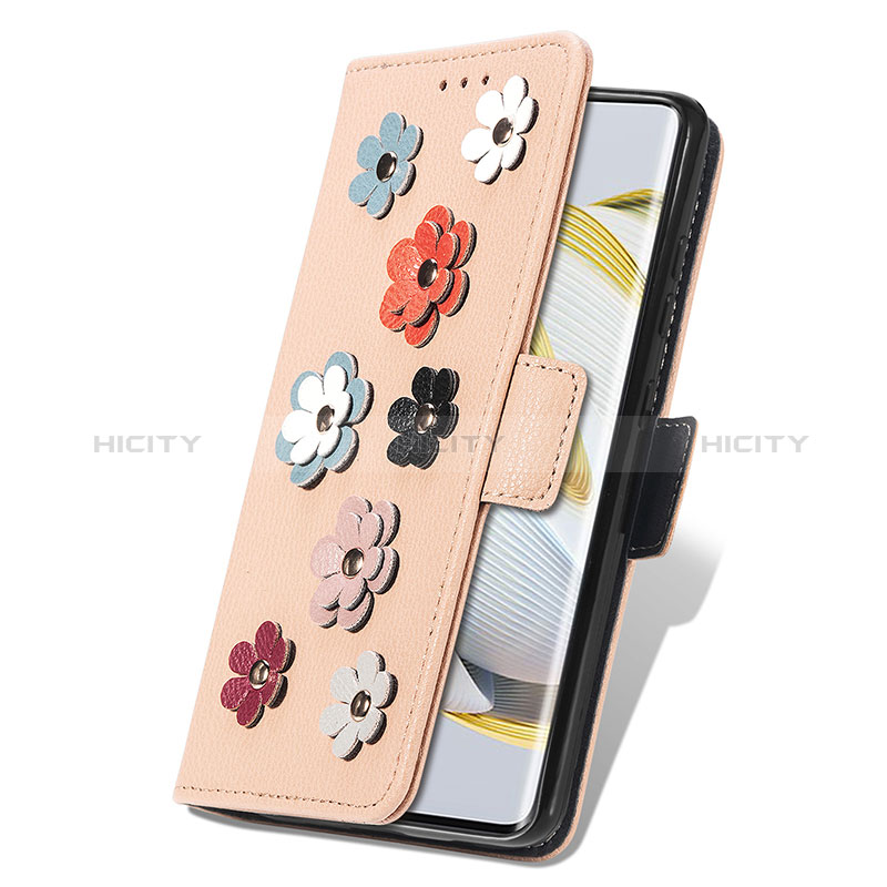 Funda de Cuero Cartera con Soporte Flores Carcasa S04D para Huawei Nova 10