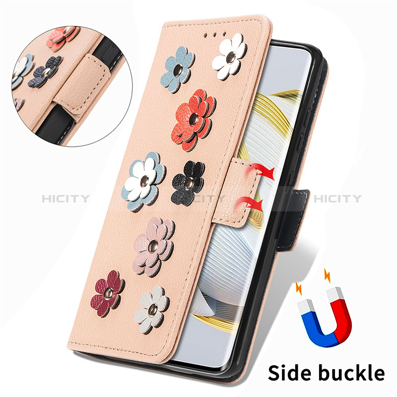 Funda de Cuero Cartera con Soporte Flores Carcasa S04D para Huawei Nova 10 Pro