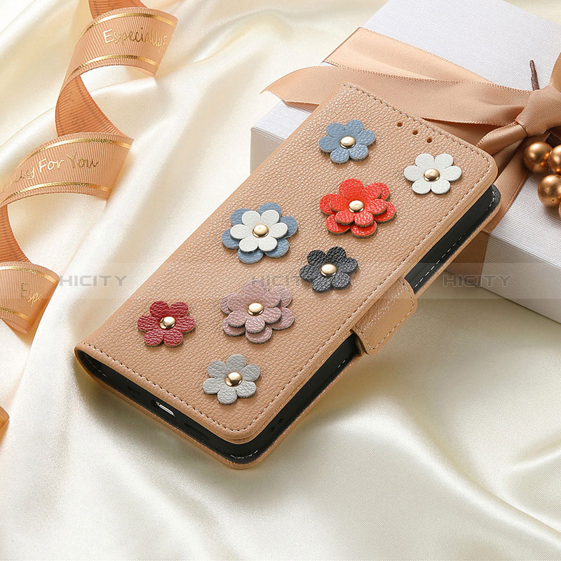 Funda de Cuero Cartera con Soporte Flores Carcasa S04D para Huawei Nova Y71