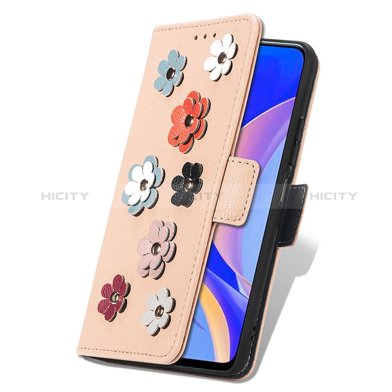 Funda de Cuero Cartera con Soporte Flores Carcasa S04D para Huawei Nova Y90