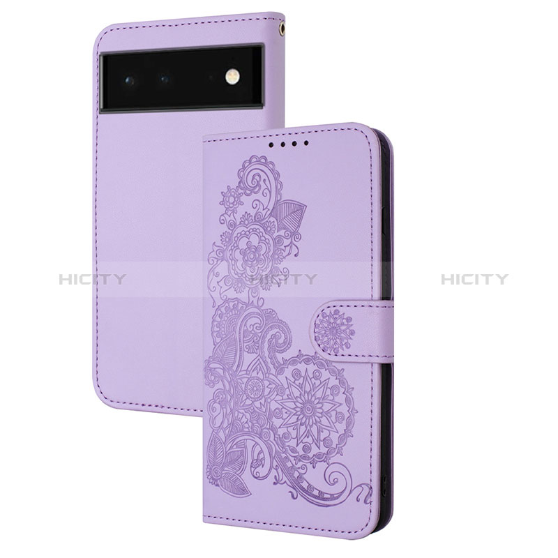 Funda de Cuero Cartera con Soporte Flores Carcasa Y01X para Google Pixel 6 5G