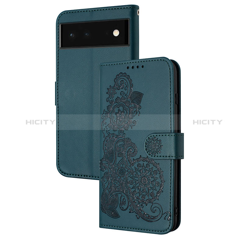 Funda de Cuero Cartera con Soporte Flores Carcasa Y01X para Google Pixel 6 5G