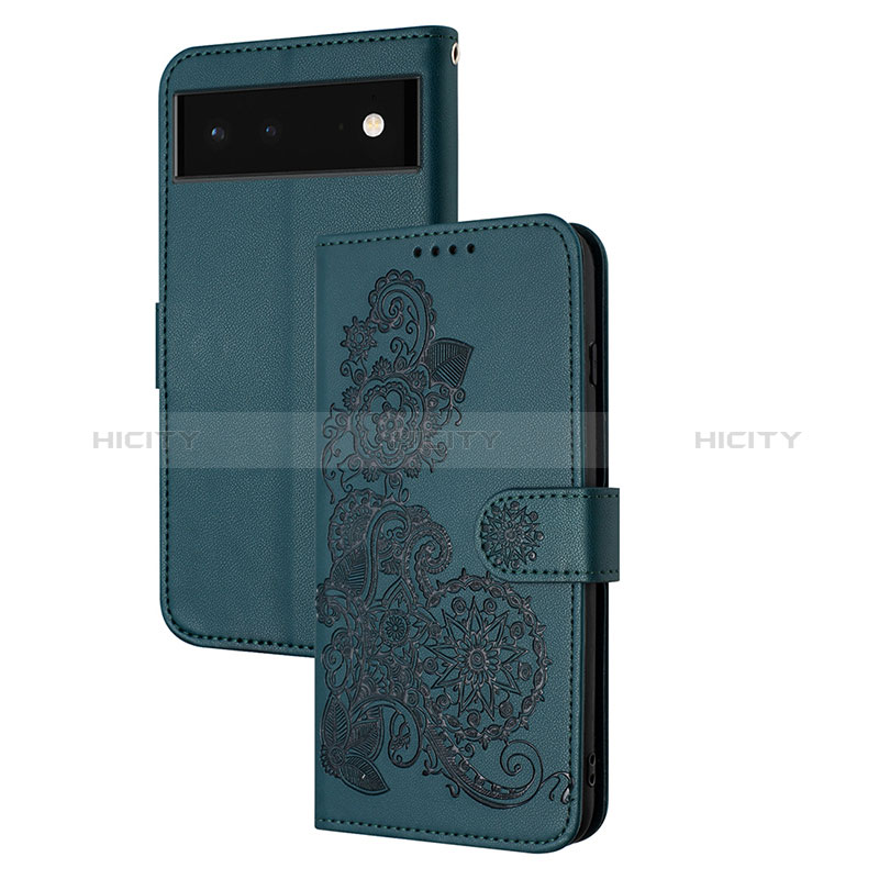 Funda de Cuero Cartera con Soporte Flores Carcasa Y01X para Google Pixel 6 Pro 5G