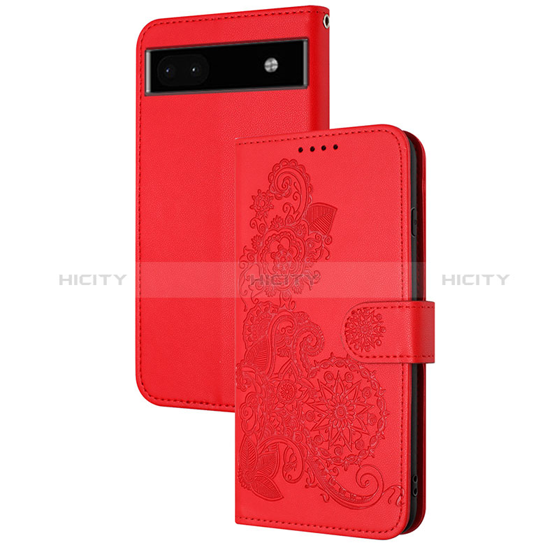 Funda de Cuero Cartera con Soporte Flores Carcasa Y01X para Google Pixel 6a 5G