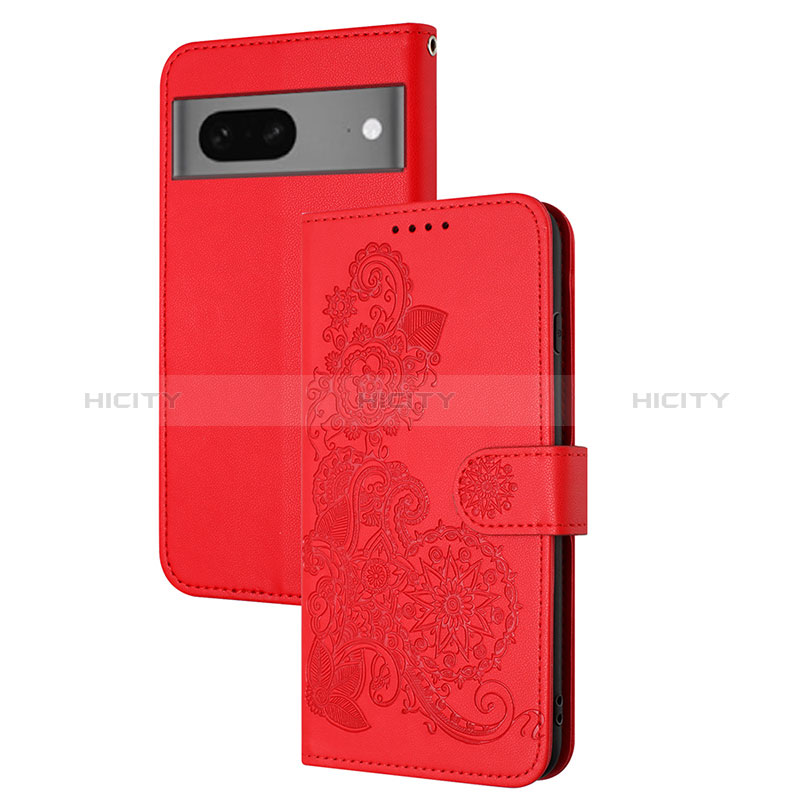 Funda de Cuero Cartera con Soporte Flores Carcasa Y01X para Google Pixel 7 5G