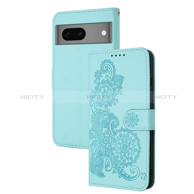 Funda de Cuero Cartera con Soporte Flores Carcasa Y01X para Google Pixel 7 5G